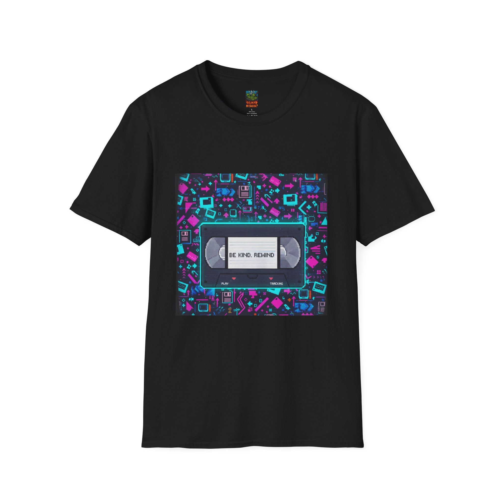VHS Tape Retro Tee — "Be Kind, Rewind" Vintage 80s T-Shirt