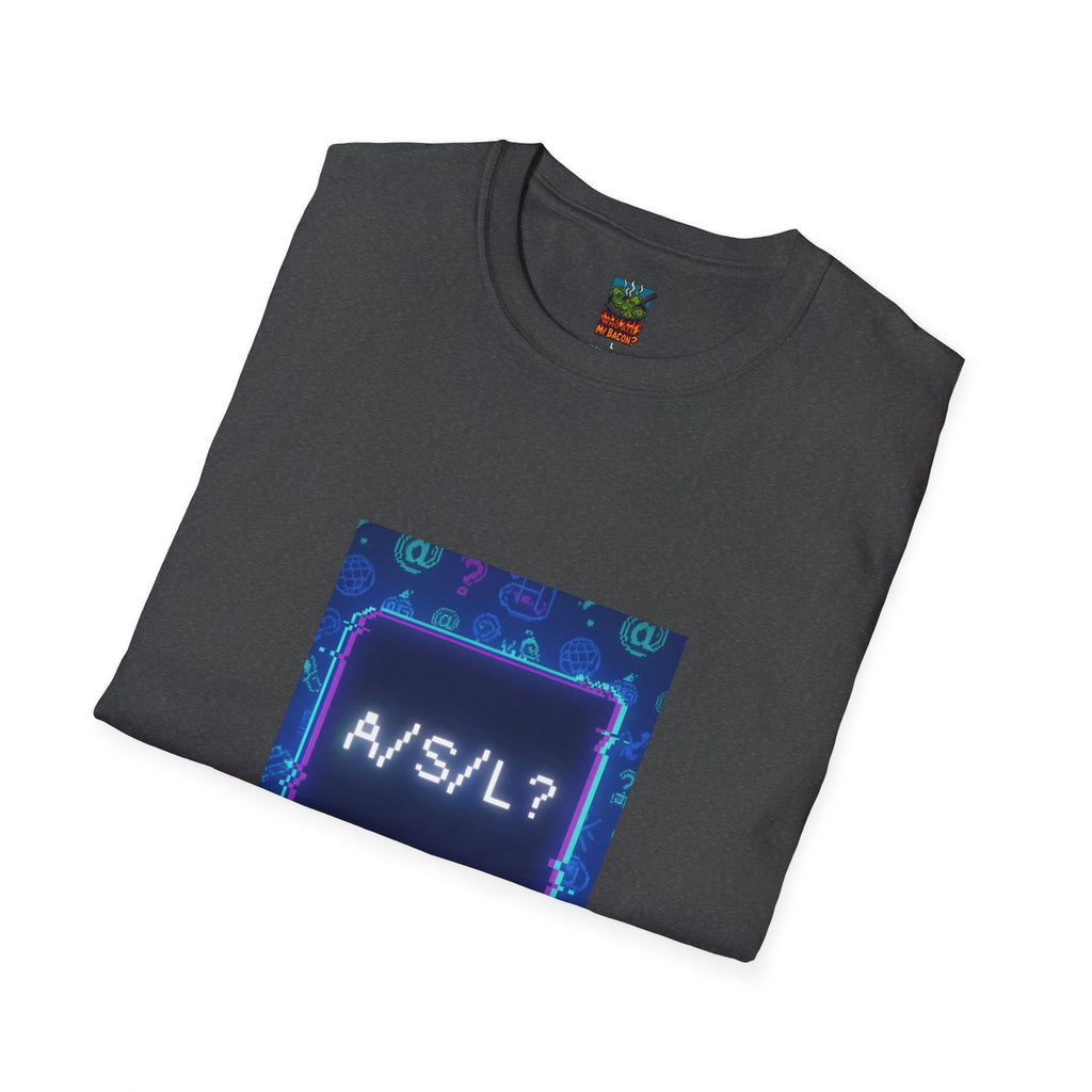 A/S/L? Retro Chatroom Graphic T-Shirt — Neon Internet Nostalgia Tee