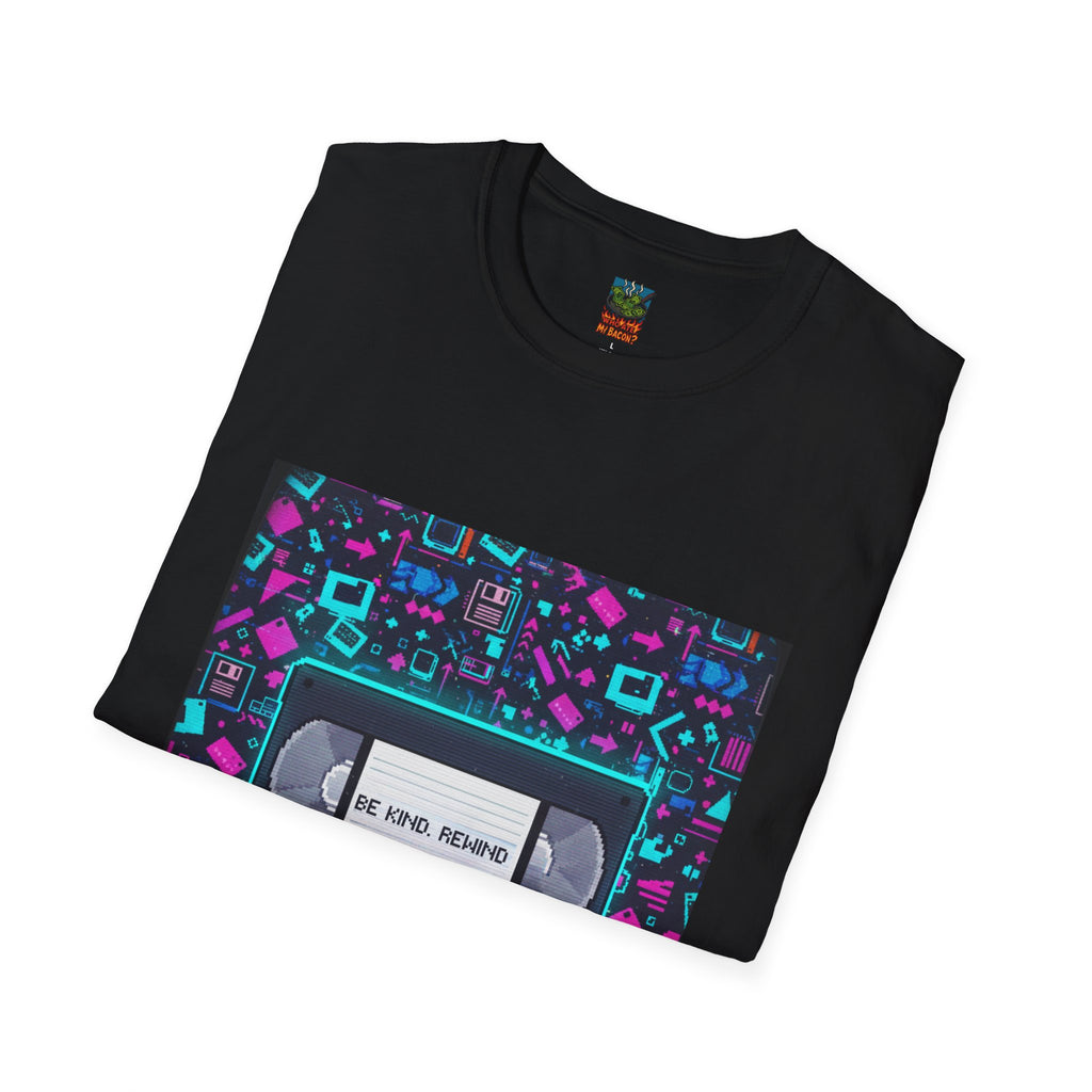 VHS Tape Retro Tee — "Be Kind, Rewind" Vintage 80s T-Shirt
