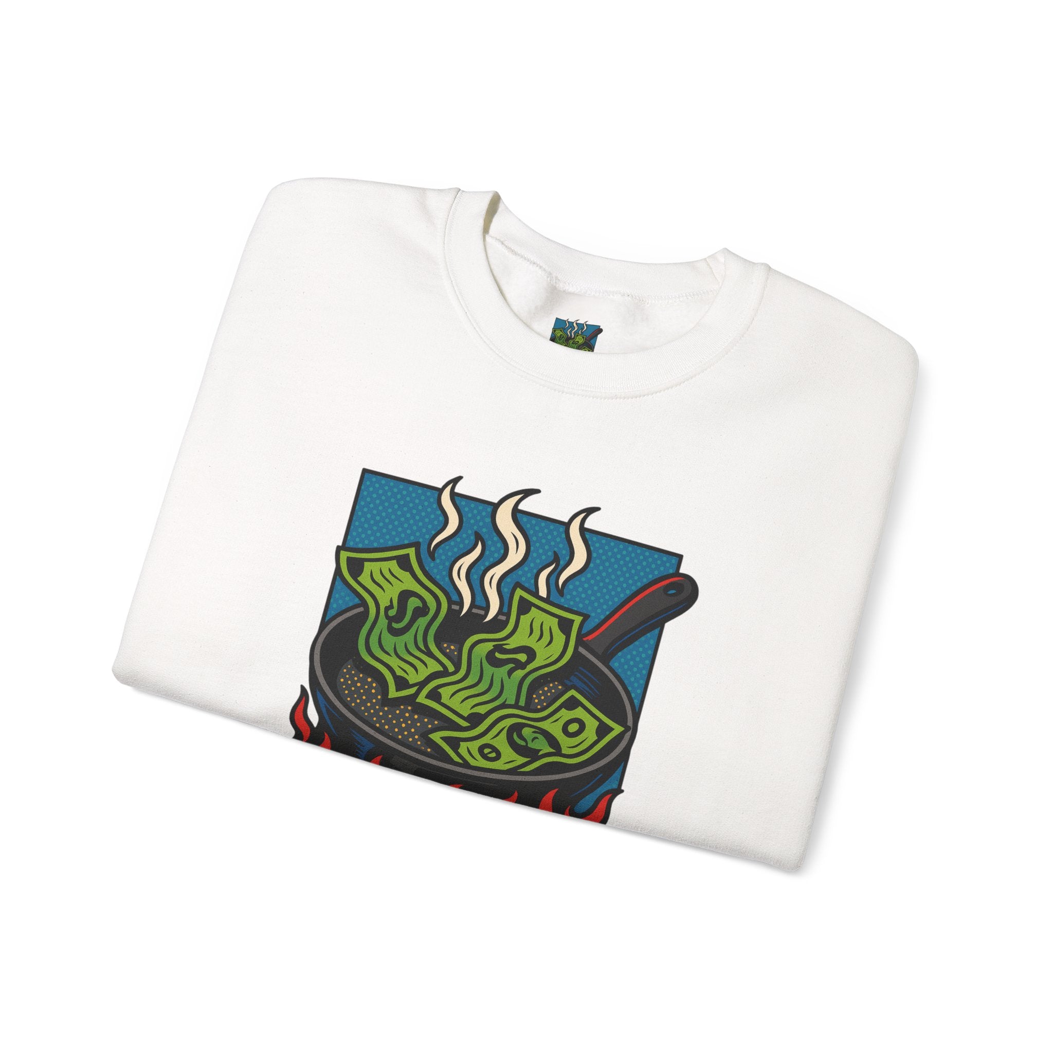 Crewneck Sweatshirt — 'Who Ate My Bacon?' Pop Art Graphic