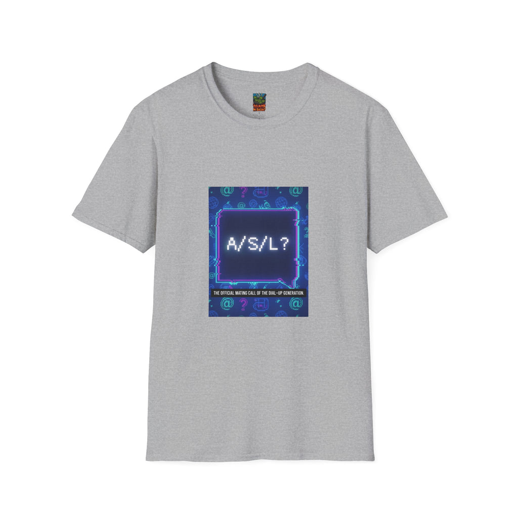 A/S/L? Retro Chatroom Graphic T-Shirt — Neon Internet Nostalgia Tee