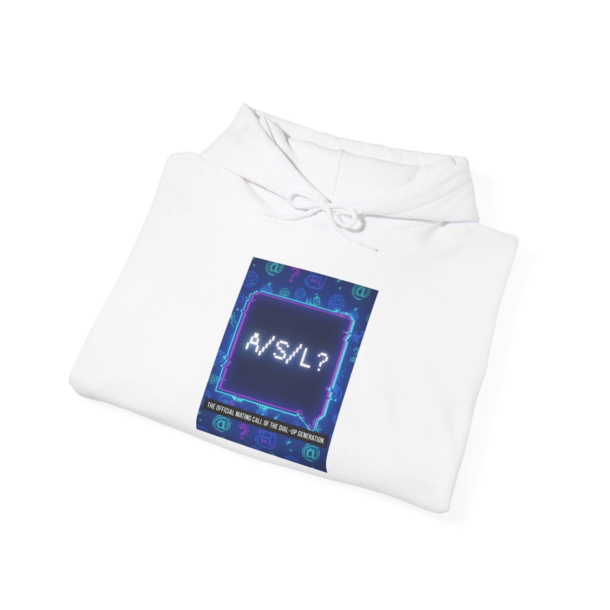 A/S/L? Neon Chat Hoodie — Retro Internet Graphic Pullover