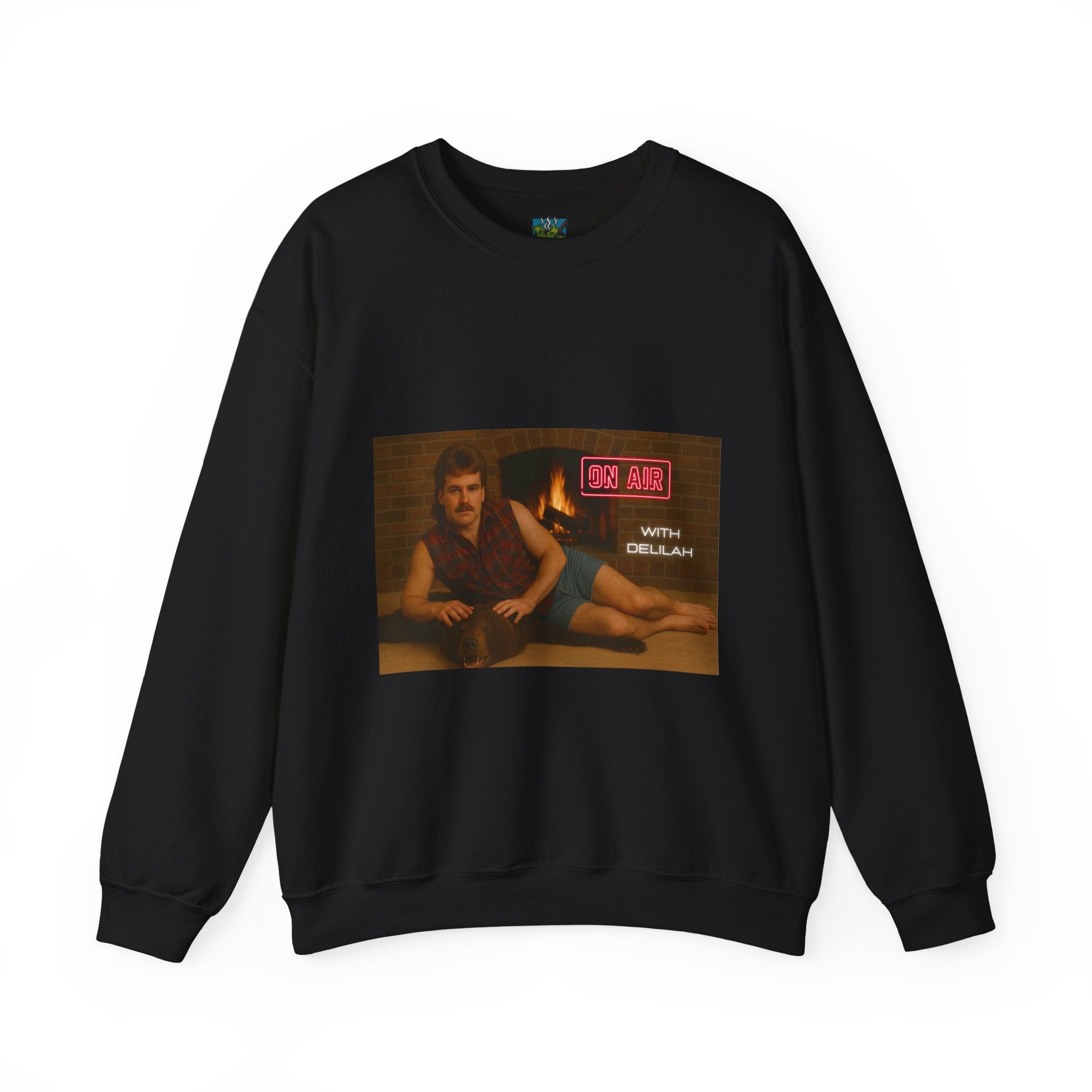 Crewneck Sweatshirt — Retro Radio Host Design with Vintage Portrait