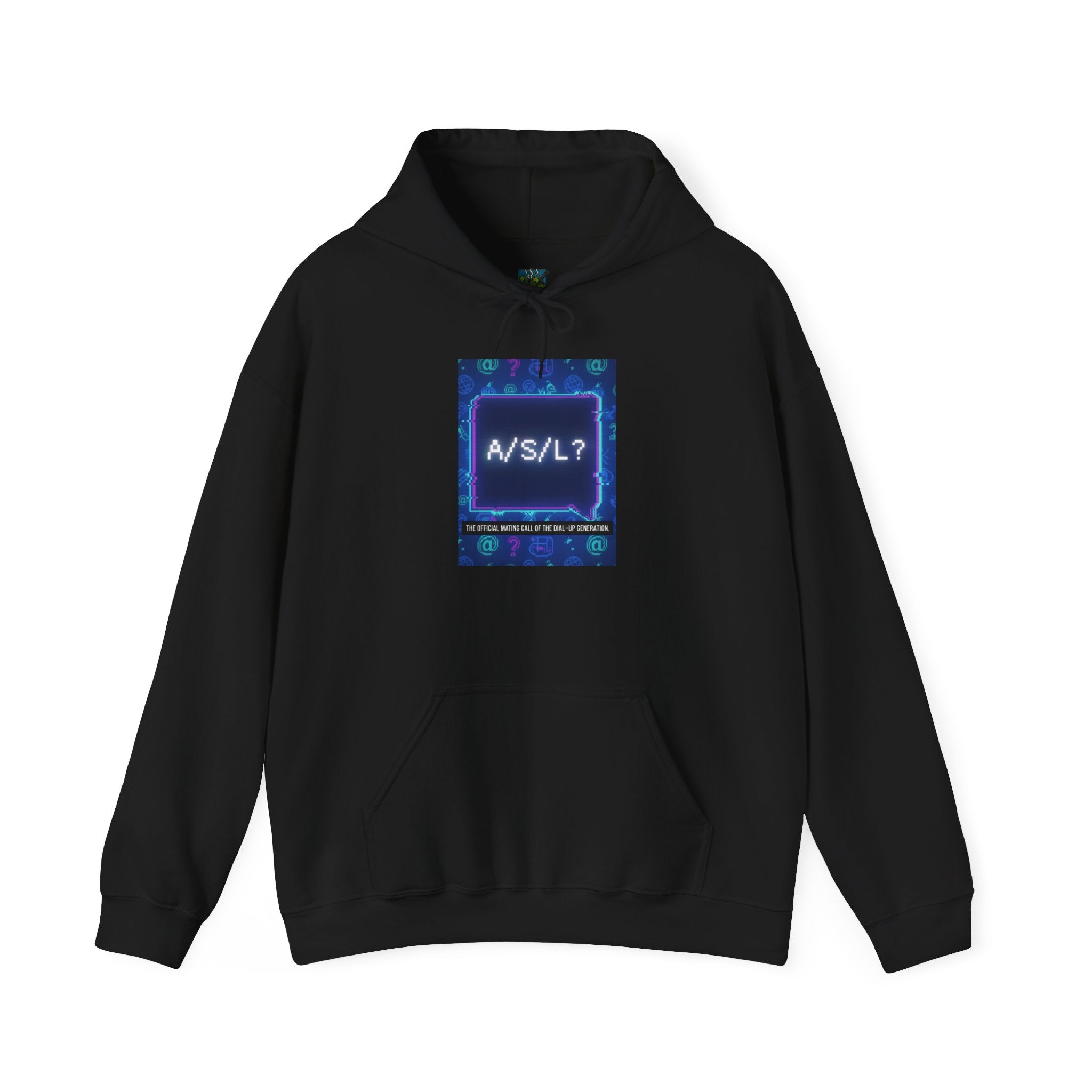 A/S/L? Neon Chat Hoodie — Retro Internet Graphic Pullover