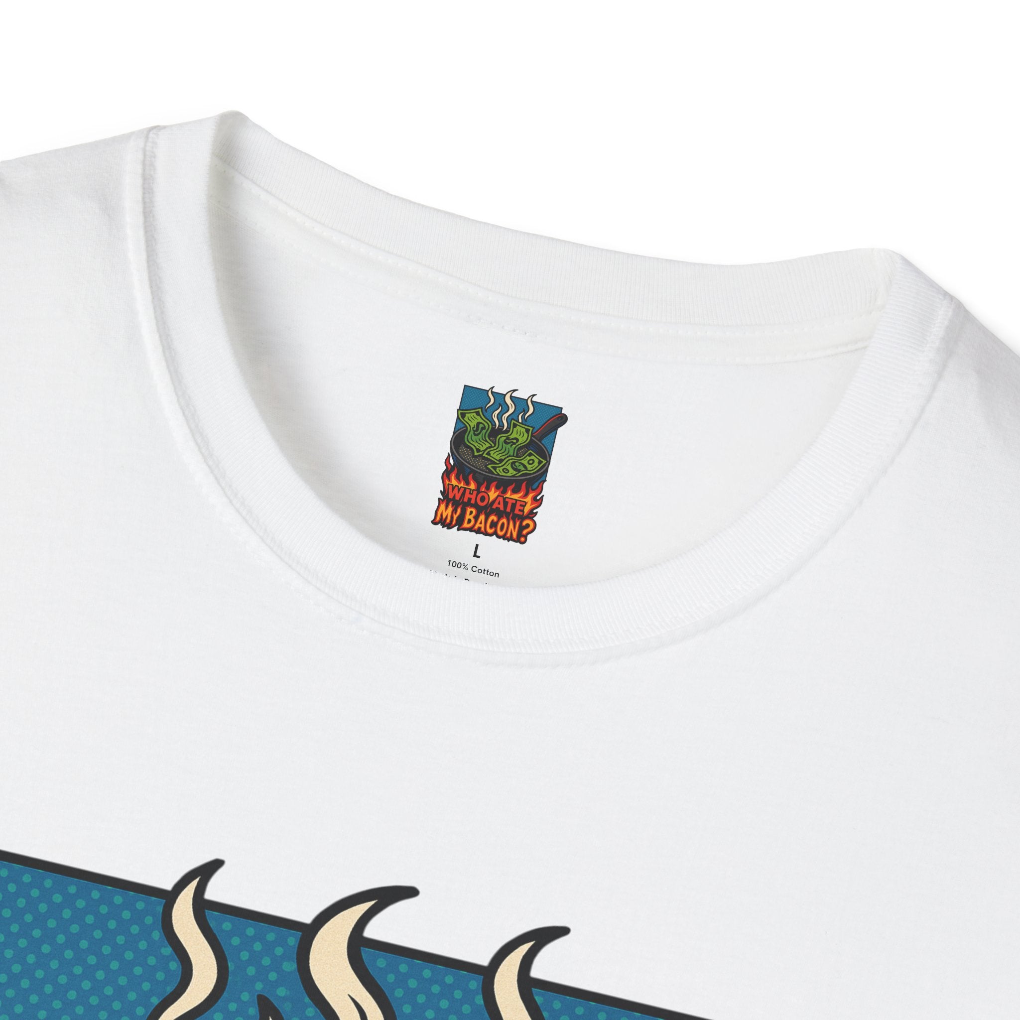 T-Shirt — "Who Ate My Bacon?" Funny Bacon Graphic Tee