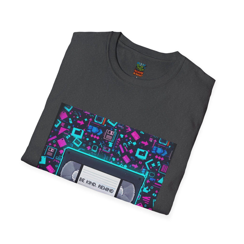 VHS Tape Retro Tee — "Be Kind, Rewind" Vintage 80s T-Shirt