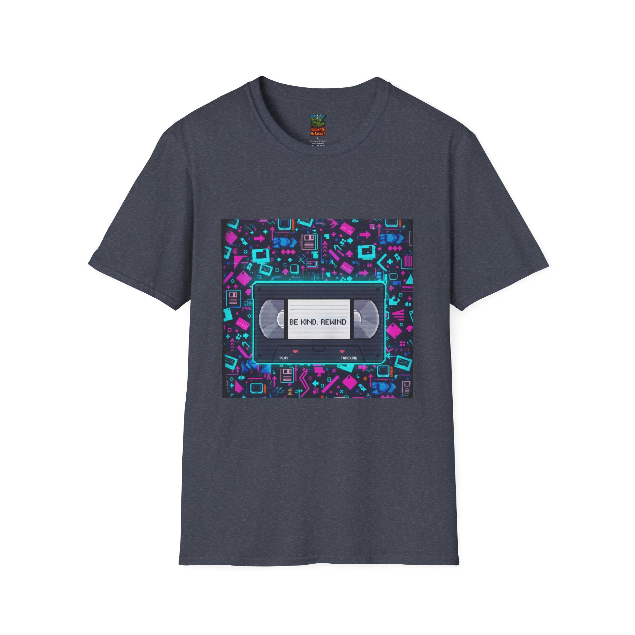 VHS Tape Retro Tee — "Be Kind, Rewind" Vintage 80s T-Shirt