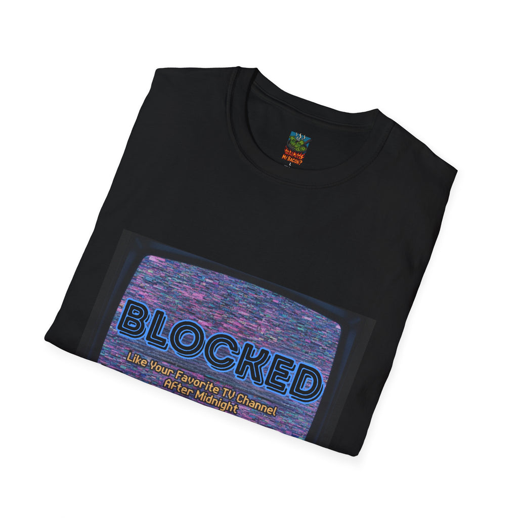 Blocked Retro T-Shirt — Vintage Static TV Graphic Tee