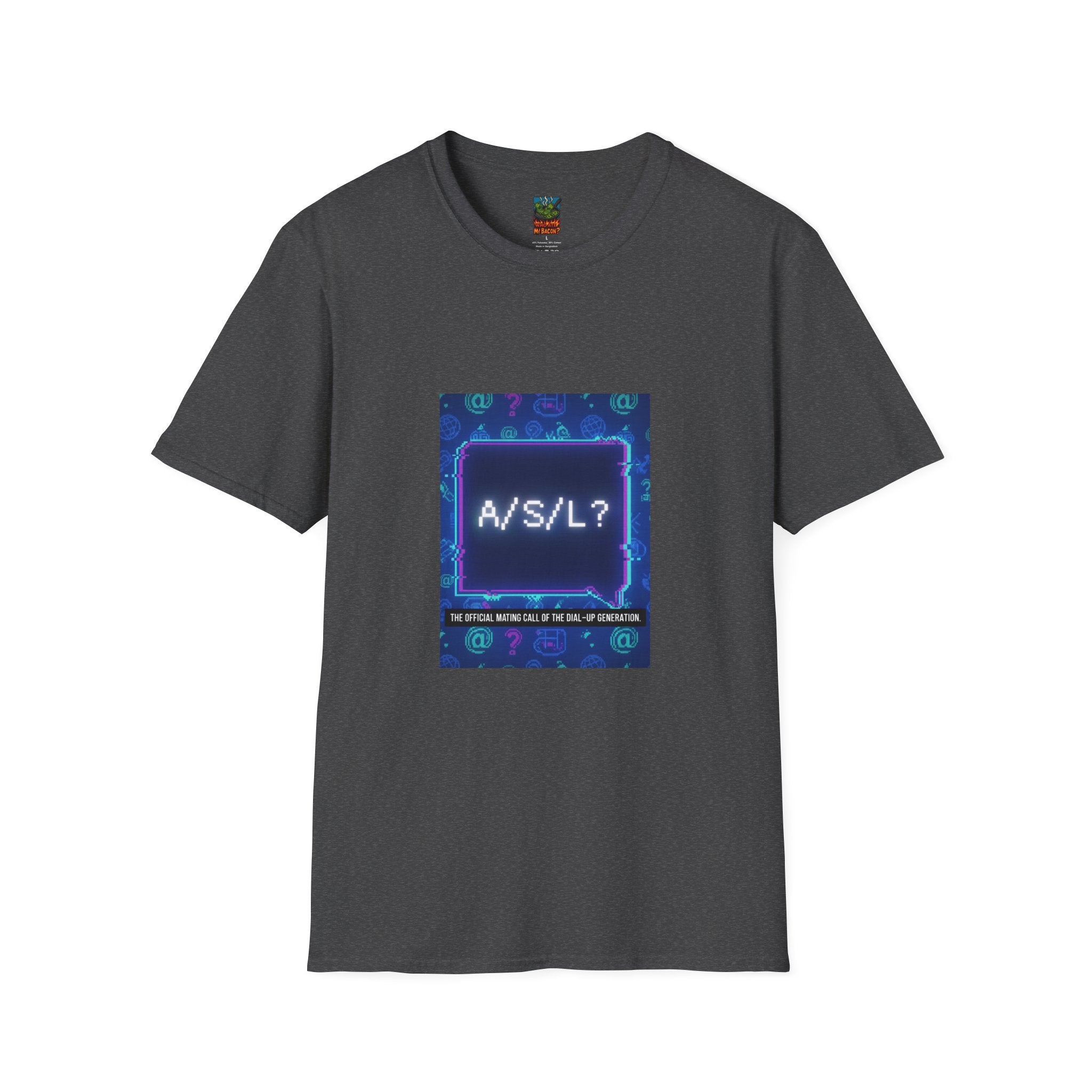 A/S/L? Retro Chatroom Graphic T-Shirt — Neon Internet Nostalgia Tee