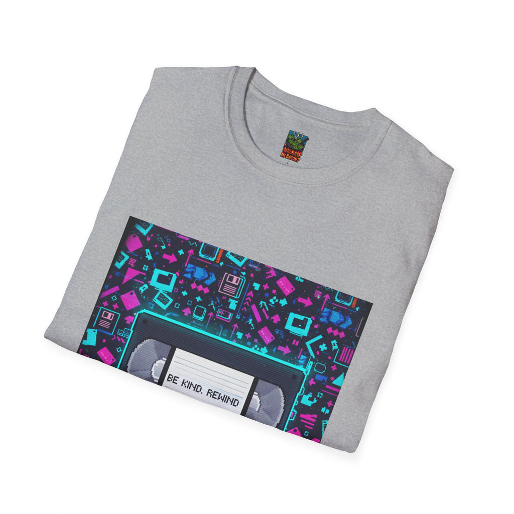 VHS Tape Retro Tee — "Be Kind, Rewind" Vintage 80s T-Shirt