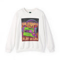 Retro Cassette Sweatshirt — "Still Pressing, Play on Life" Vintage Music Crewneck