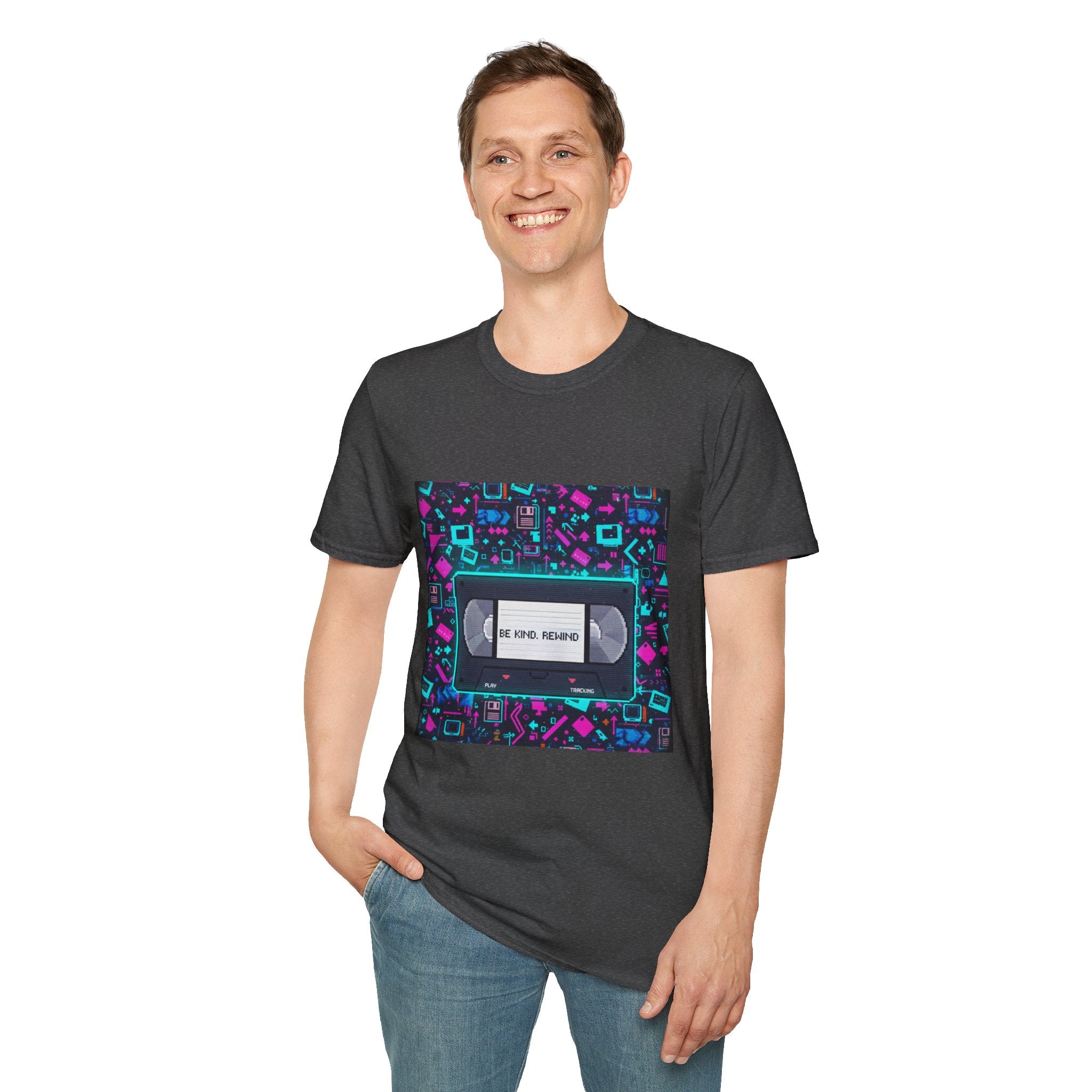 VHS Tape Retro Tee — "Be Kind, Rewind" Vintage 80s T-Shirt