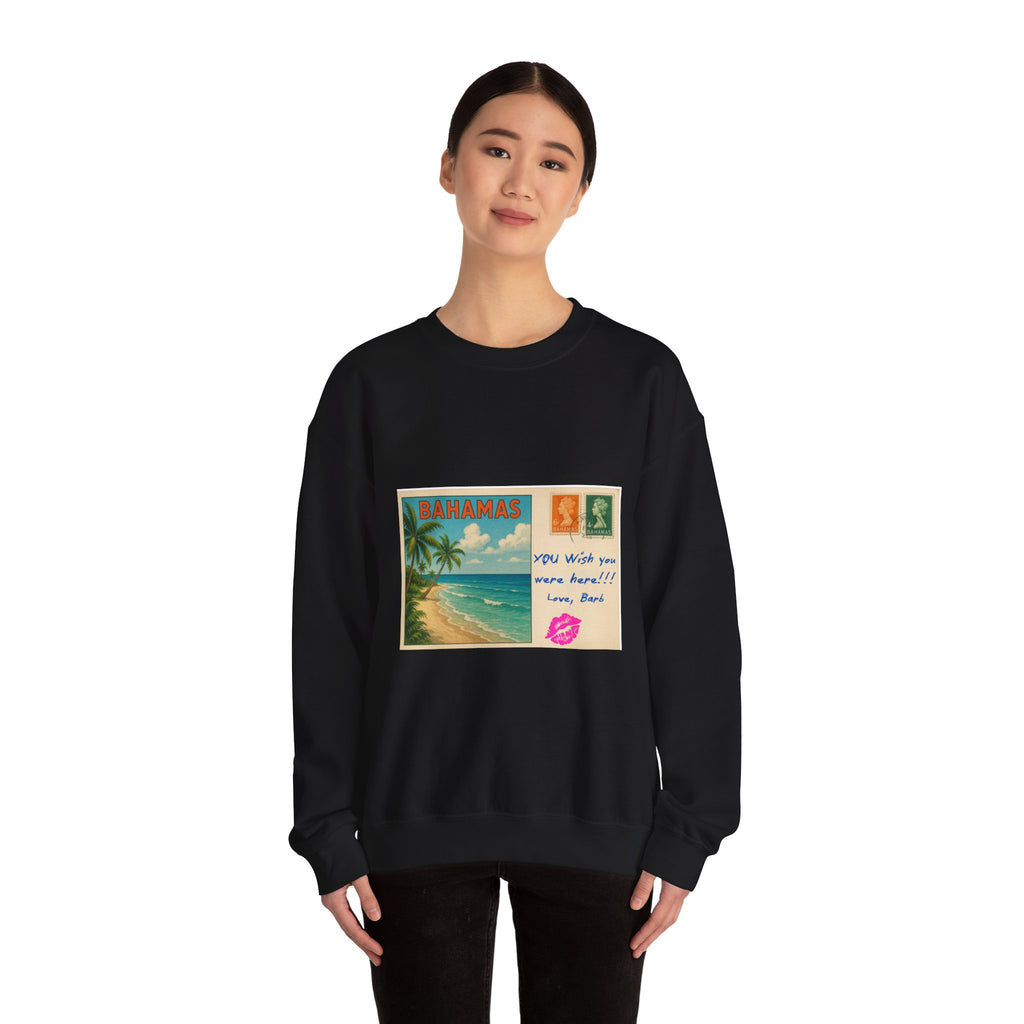 Bahamas Postcard Sweatshirt | Vintage Beach Postcard Design